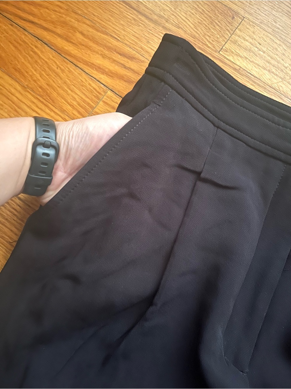 SANDRO Black Danna Cropped Double Buckle Trouser Pants Sz 38 fits like a 6 - Picture 6 of 9